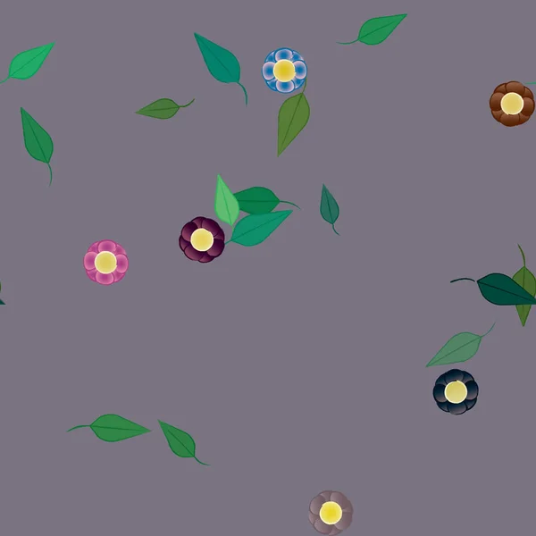 Fondo Floral Color Flores Vector Ilustración — Vector de stock