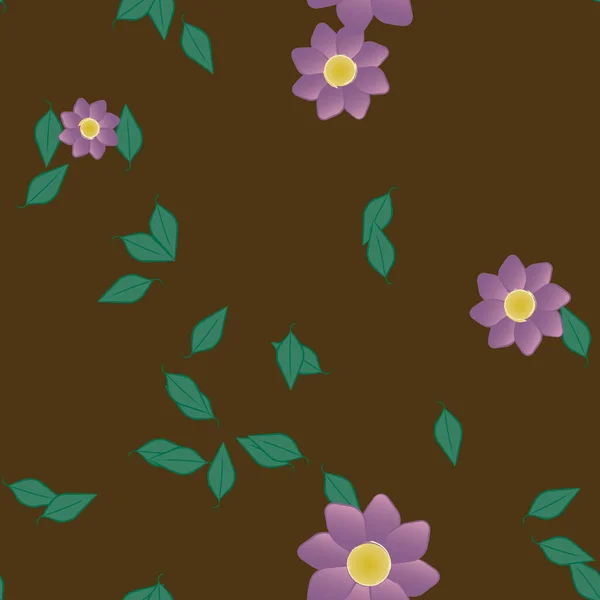 Fundo Flores Botânicas Ilustração Vetorial — Vetor de Stock