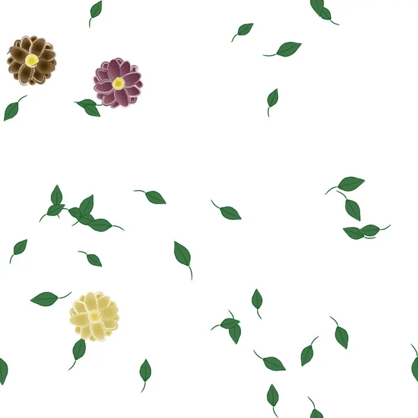 Farbigen Floralen Hintergrund Mit Blumen Vektorillustration — Stockvektor