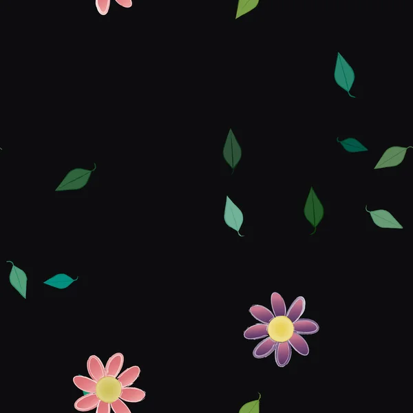 Fondo Floral Color Flores Vector Ilustración — Vector de stock