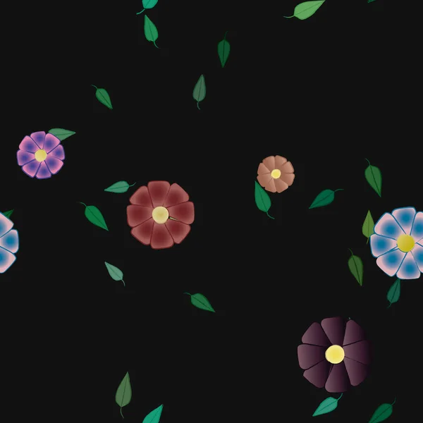 Кольоровий Квітковий Фон Квіти Векторні Ілюстрації — стоковий вектор
