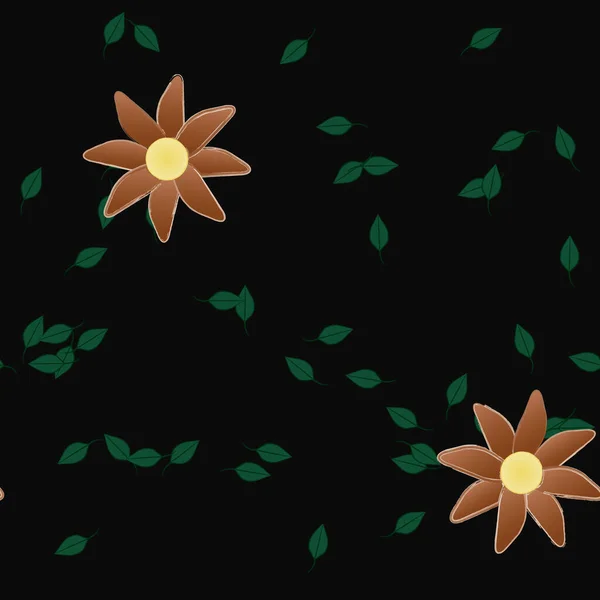 Gekleurde Bloemen Achtergrond Met Bloemen Vector Illustratie — Stockvector