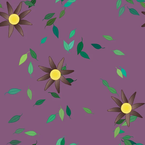 Farbigen Floralen Hintergrund Mit Blumen Vektorillustration — Stockvektor