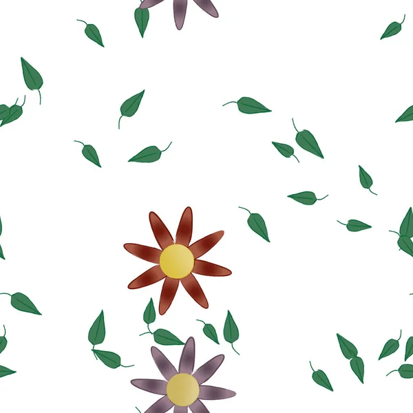 Farbigen Floralen Hintergrund Blumen Vektor Illustration — Stockvektor