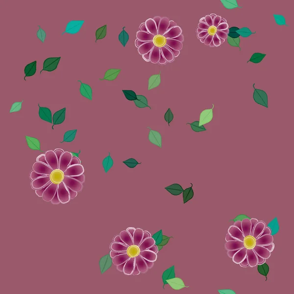 Fleurs Botaniques Fond Illustration Vectorielle — Image vectorielle