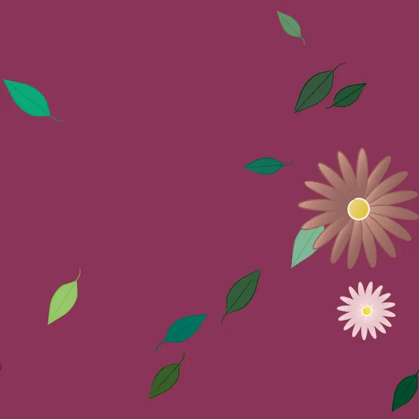 Fond Floral Coloré Avec Des Fleurs Illustration Vectorielle — Image vectorielle