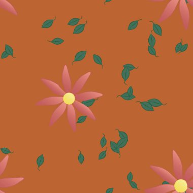 Çiçek yaprakları, çiçekler duvar kağıtları, vektör illüstrasyonları.