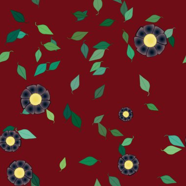 Çiçekli renkli çiçek arkaplanı, vektör illüstrasyonu