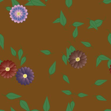 Çiçek yaprakları, çiçekler duvar kağıtları, vektör illüstrasyonları.