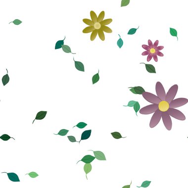 Çiçekler duvar kağıdı açar, vektör illüstrasyonu