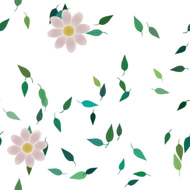 Çiçek yaprakları, çiçekler duvar kağıtları, vektör illüstrasyonları..