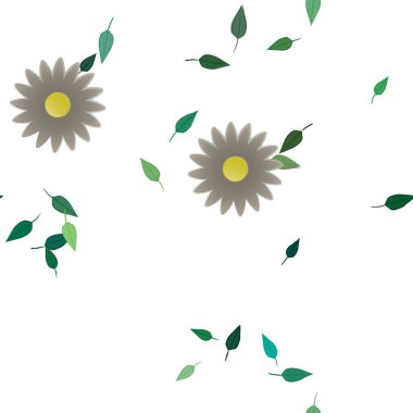 Çiçek yaprakları, çiçekler duvar kağıtları, vektör illüstrasyonları.