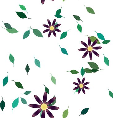 Renkli çiçek arkaplanı, çiçek vektör illüstrasyonu