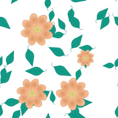 yaz çiçekleri arka plan, vektör illüstrasyonu