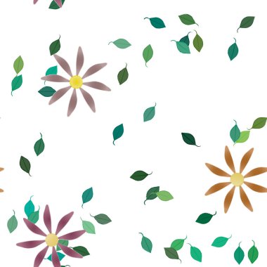 Çiçek yaprakları, çiçekler duvar kağıtları, vektör illüstrasyonları.