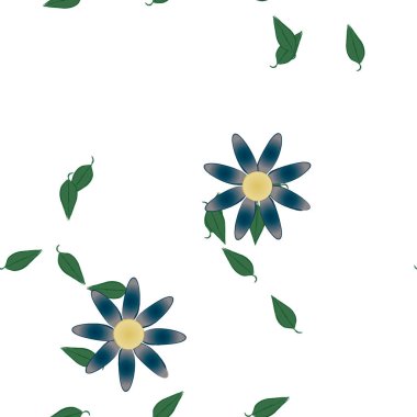 yaz çiçekleri arka plan, vektör illüstrasyonu