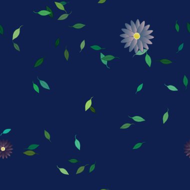 Çiçek yaprakları, çiçekler duvar kağıtları, vektör illüstrasyonları..