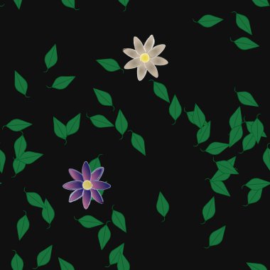 Çiçekli renkli çiçek arkaplanı, vektör illüstrasyonu