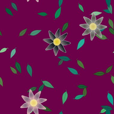 Renkli çiçek arkaplanı, çiçek vektör illüstrasyonu