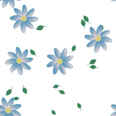 Çiçek yaprakları, çiçekler duvar kağıtları, vektör illüstrasyonları.