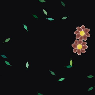 yaz çiçekleri arka plan, vektör illüstrasyonu