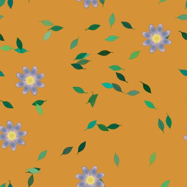 Çiçek yaprakları, çiçekler duvar kağıtları, vektör illüstrasyonları..