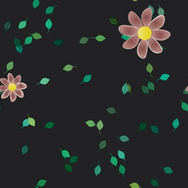 Λουλούδια Ανθίζουν Ταπετσαρία Φυλλώματα Λουλουδιών Διανυσματική Απεικόνιση — Διανυσματικό Αρχείο