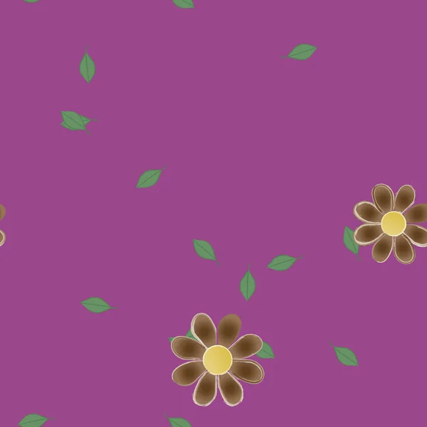 Follaje Flores Flores Florecen Fondo Pantalla Vector Ilustración — Vector de stock