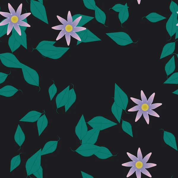 Bloesem Gebladerte Bloemen Bloei Behang Vector Illustratie — Stockvector