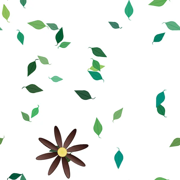 Farbigen Floralen Hintergrund Mit Blumen Vektorillustration — Stockvektor