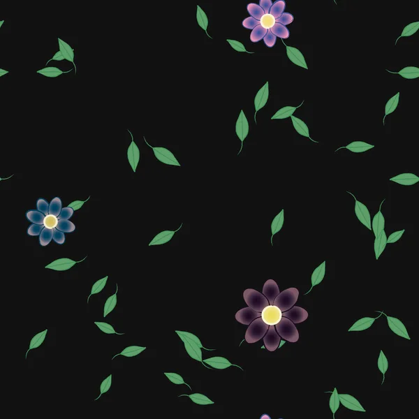 Botanické Květiny Květinové Tapety Vektorové Ilustrace — Stockový vektor