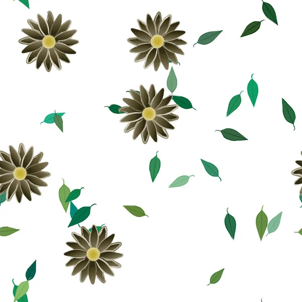 Botanische Blumen Hintergrund Vektorillustration — Stockvektor