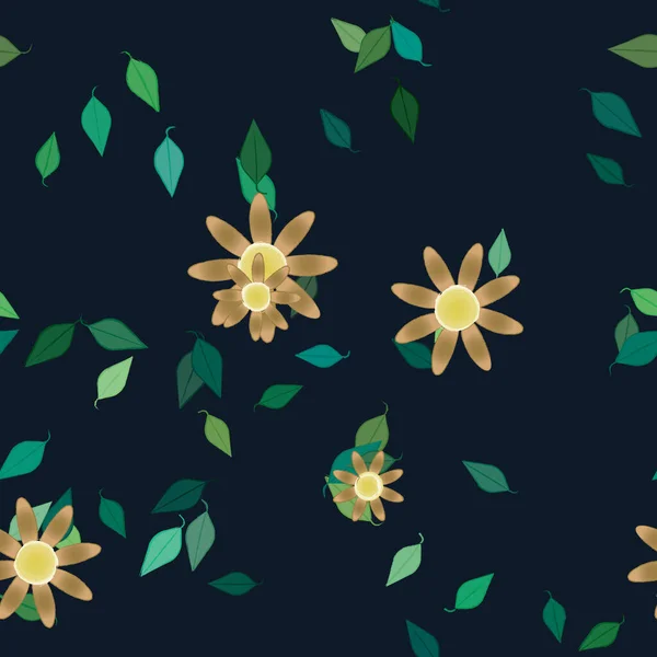 Fundo Floral Colorido Flores Ilustração Vetorial — Vetor de Stock