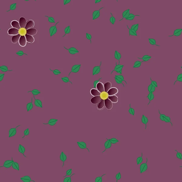 Flores Botánicas Fondo Ilustración Vectorial — Vector de stock