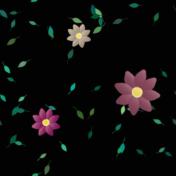 Botaniska Blommor Bakgrund Vektor Illustration — Stock vektor