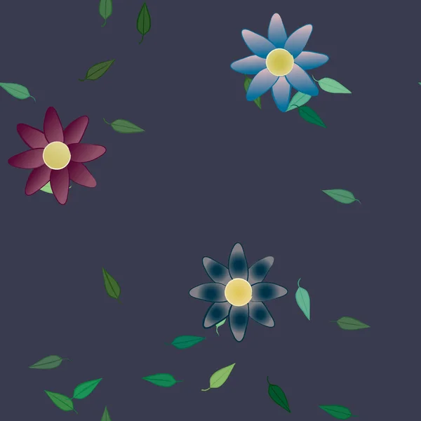 Flowers Bloom Wallpaper Vector Illustration — Stock Vector