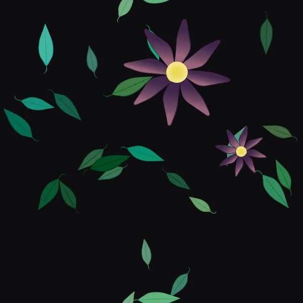 Fundo Floral Colorido Flores Ilustração Vetorial — Vetor de Stock