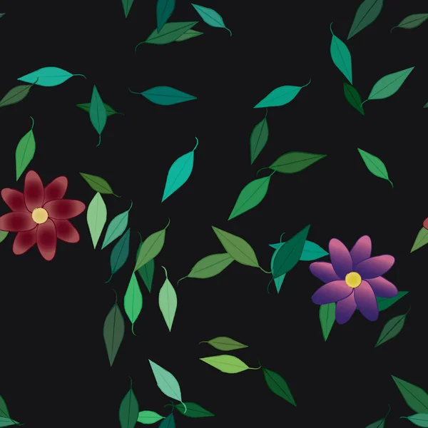 Fleurs Botaniques Fond Illustration Vectorielle — Image vectorielle