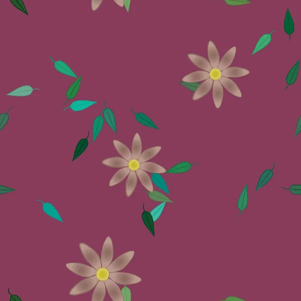 Fondo Floral Color Con Flores Ilustración Vectorial — Vector de stock