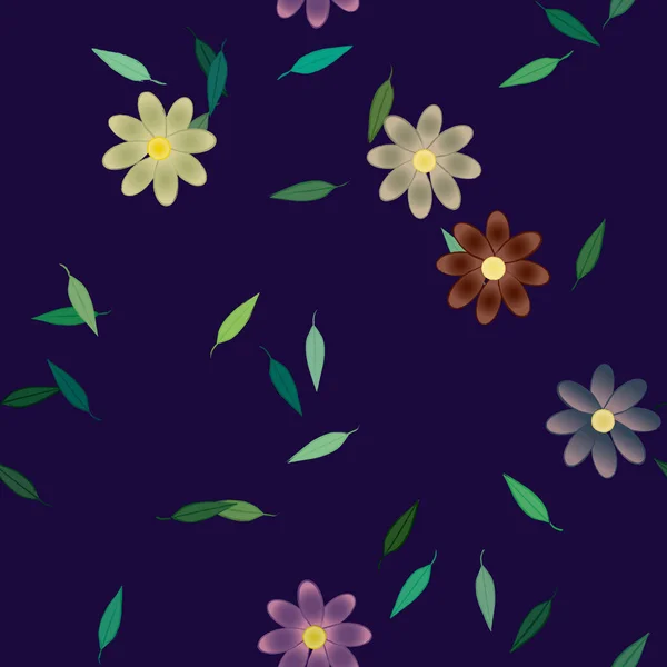 Fleurs Fleur Papier Peint Illustration Vectorielle — Image vectorielle