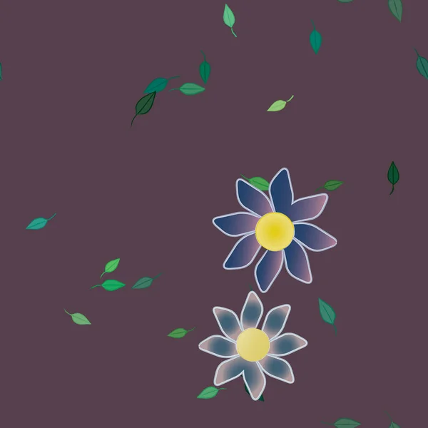 Fond Floral Coloré Avec Des Fleurs Illustration Vectorielle — Image vectorielle