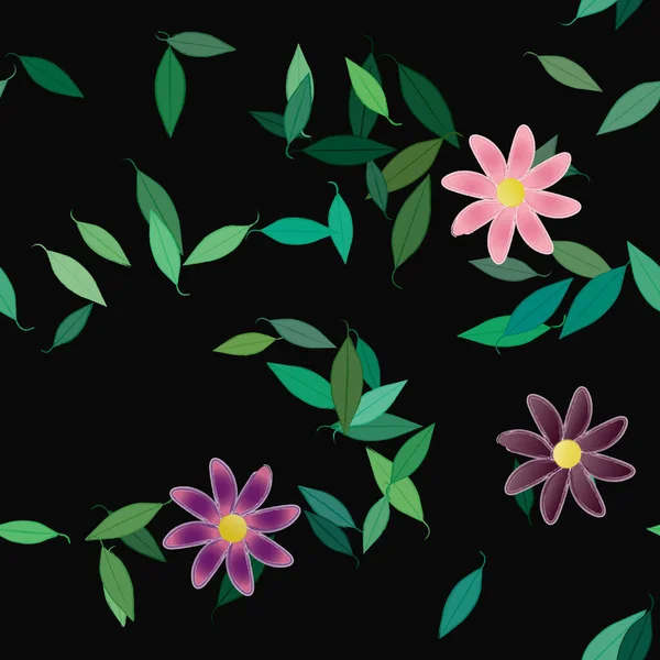 Fundo Floral Colorido Flores Ilustração Vetorial —  Vetores de Stock