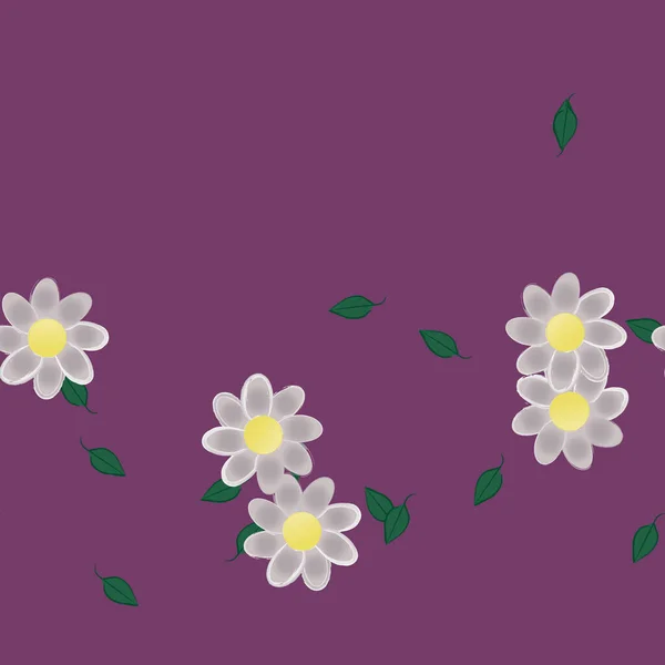 Botaniske Blomster Baggrund Vektor Illustration – Stock-vektor