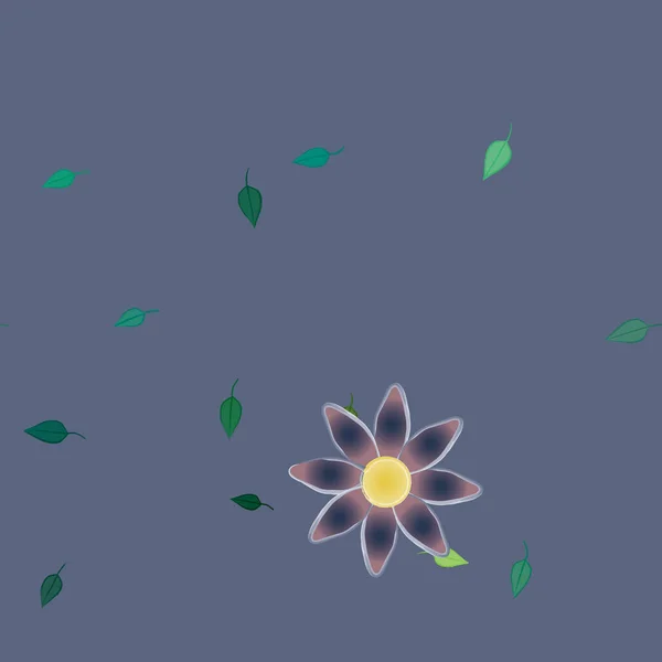 Flores Florecen Fondo Pantalla Follaje Flor Vector Ilustración — Archivo Imágenes Vectoriales