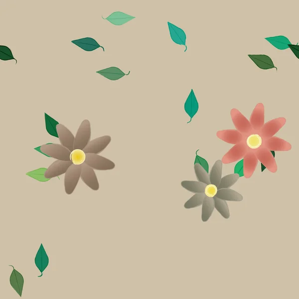 Sommer Blumen Hintergrund Vektor Illustration — Stockvektor