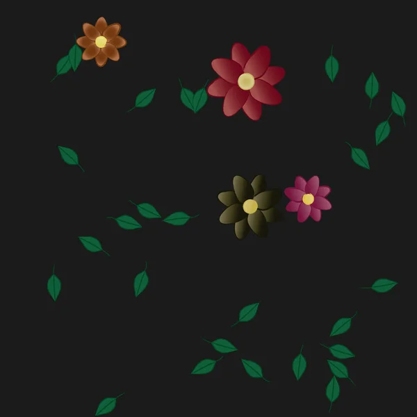 Fleurs Été Fond Illustration Vectorielle — Image vectorielle