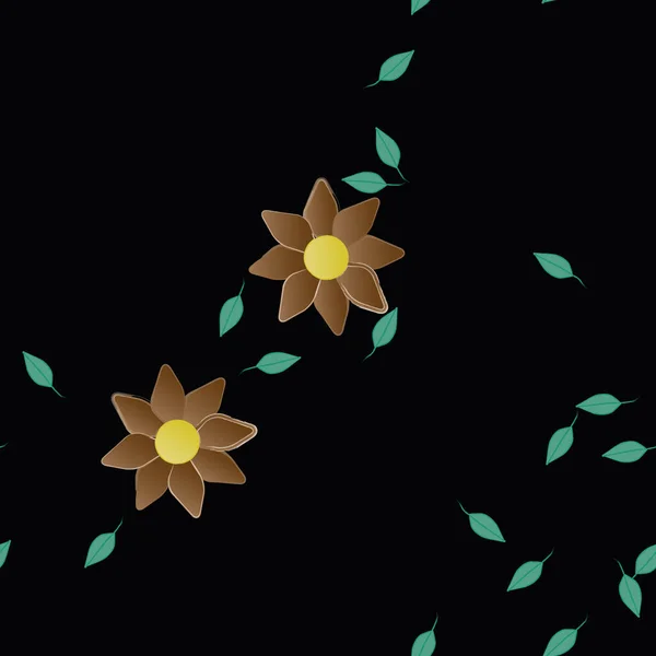 Fondo Floral Color Con Flores Ilustración Vectorial — Vector de stock