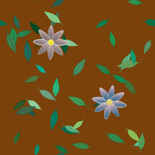 Fondo Floral Color Con Flores Ilustración Vectorial — Vector de stock