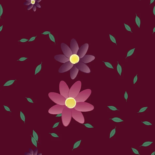 Bloesem Gebladerte Bloemen Bloei Behang Vector Illustratie — Stockvector