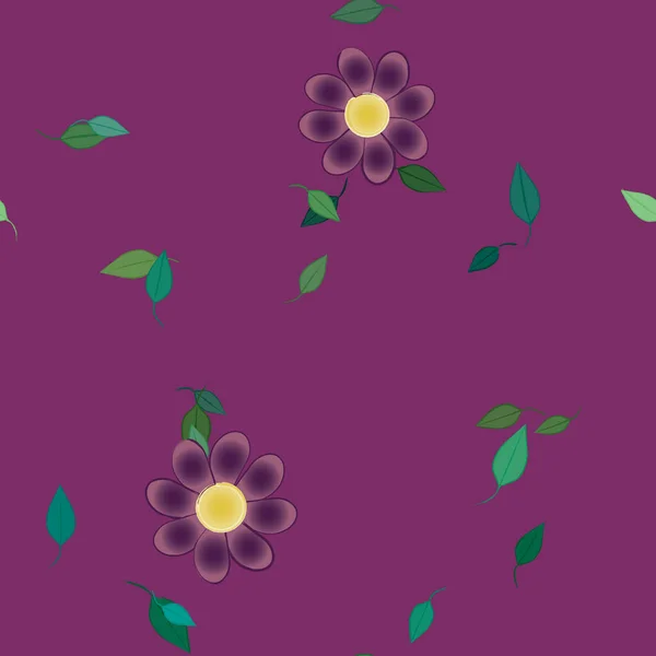 Feuillage Fleuri Papier Peint Fleuri Fleurs Illustration Vectorielle — Image vectorielle